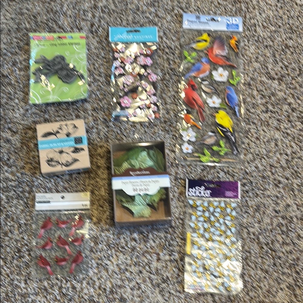 Assorted scrapbooking and stamping tools/ embellishments